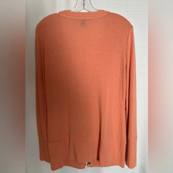 Hawthorne women’s lightweight button-up cardigan, size L
Peach/orange in color - Picture 3 of 5